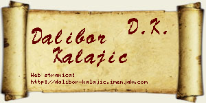 Dalibor Kalajić vizit kartica